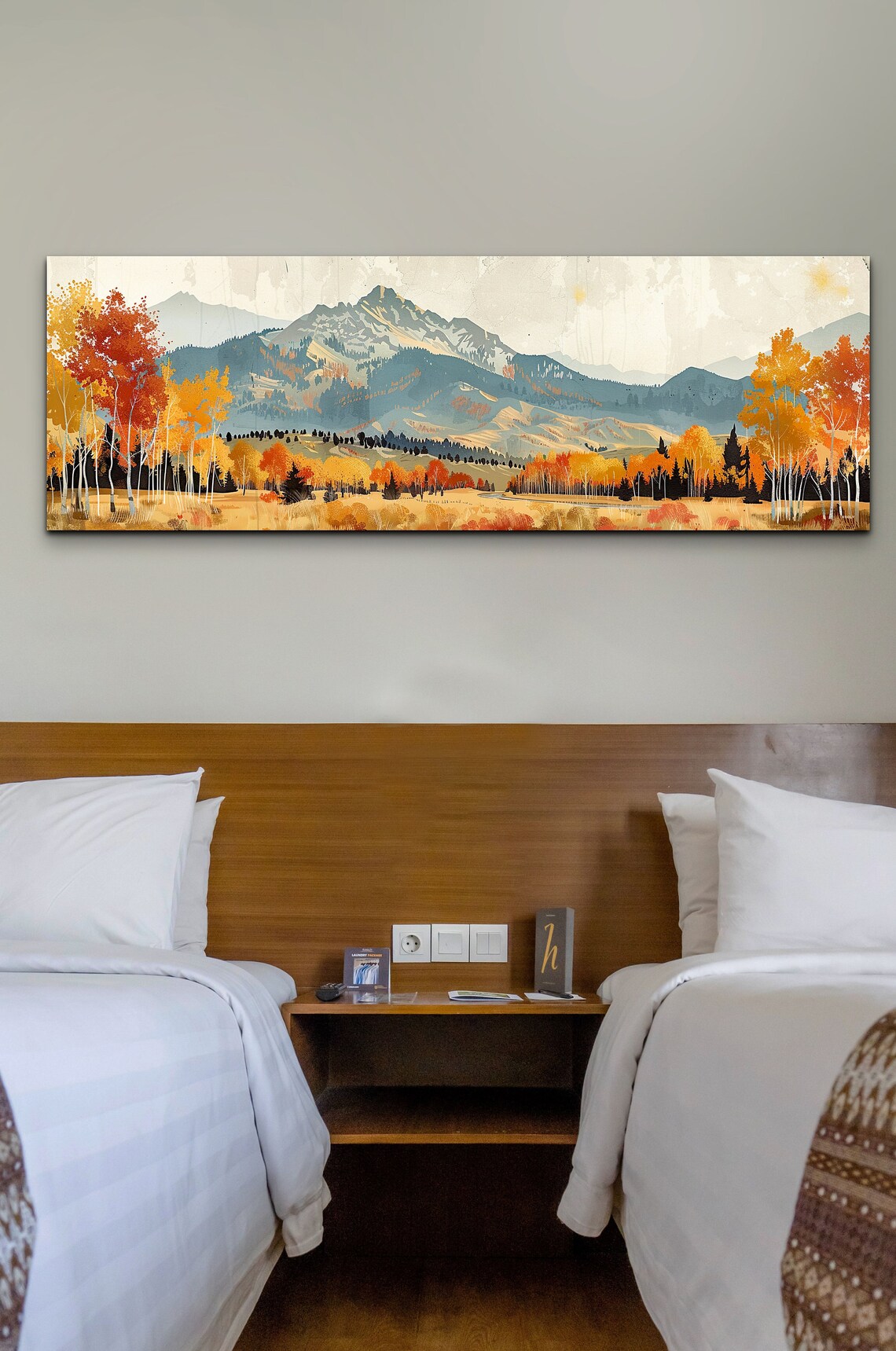 Sun Valley Idaho Mid-Century Modern Panoramic Art Print - Image 4