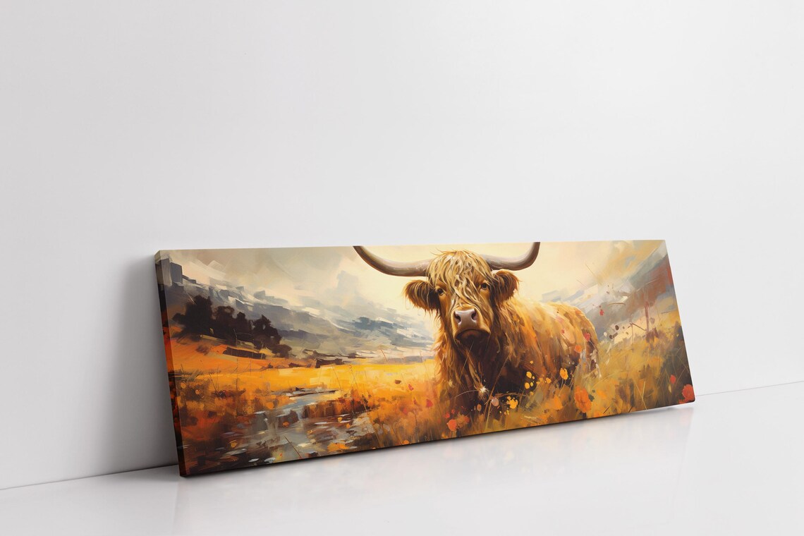Highland Cow Panoramic Wall Art, Farmhouse Poster - Image 7