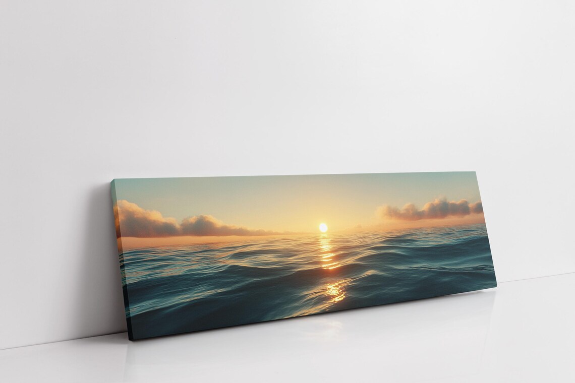 Tranquil Ocean Sunset, Coastal Sea Landscape Art Print - Image 7