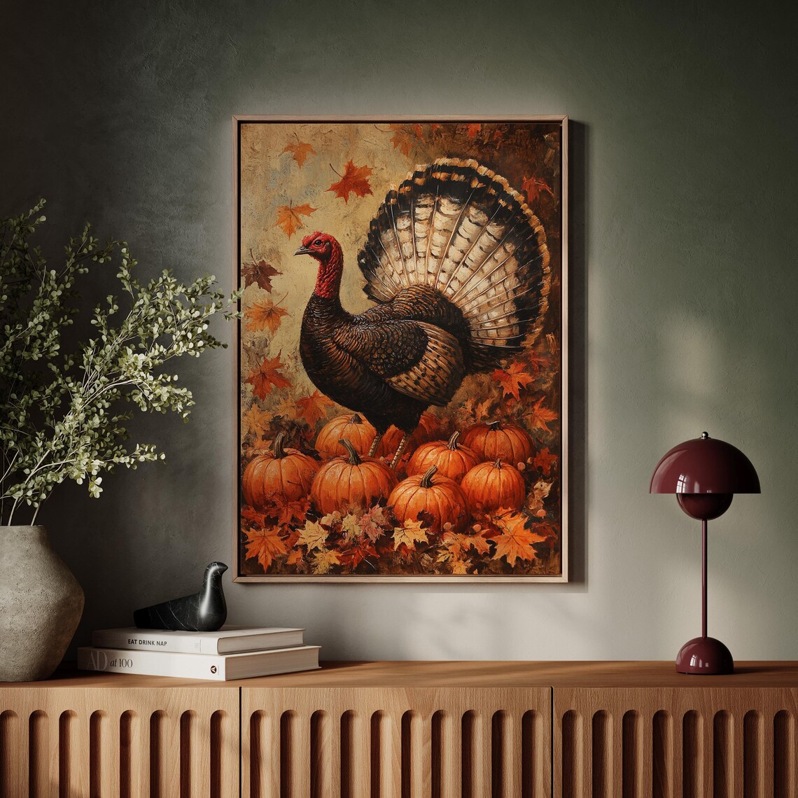 Thanksgiving Turkey Art, Rustic Fall Farmhouse - Image 3