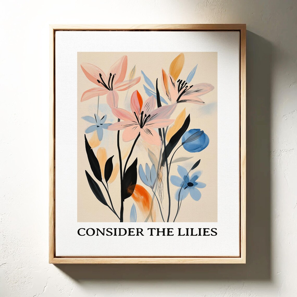 Consider The Lilies, Modern Christian Wall Art - Image 3