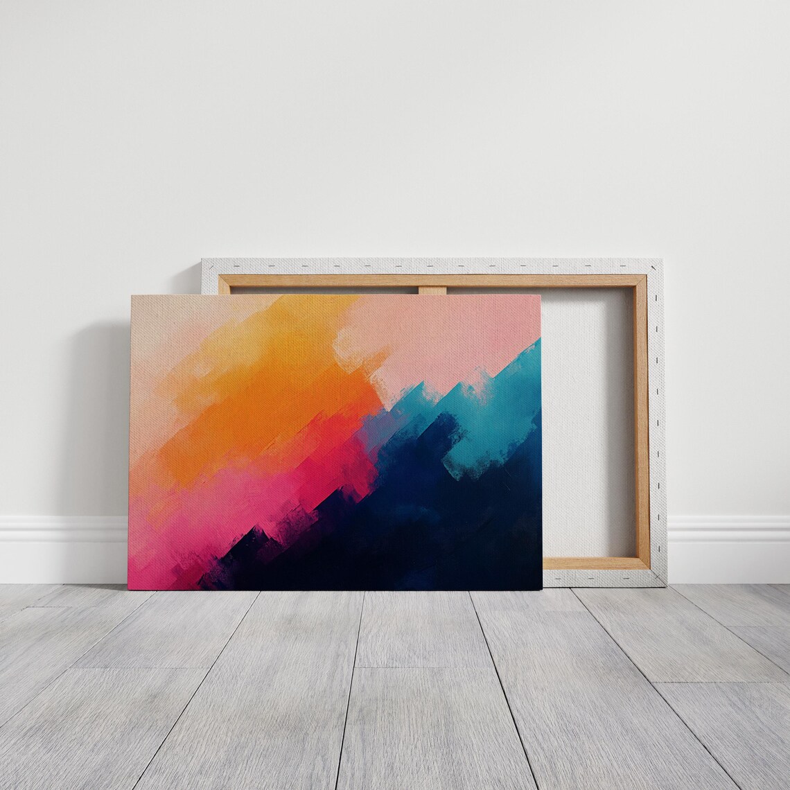 Vibrant Abstract Gradient Painting, Modern Decor - Image 3