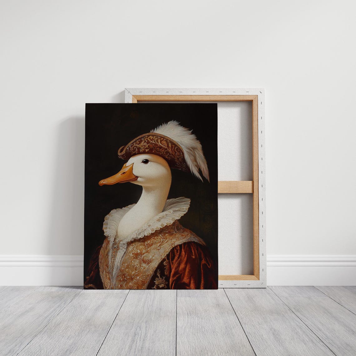 Regal Duck Portrait Aristocratic Vintage Attire Noble Animal Poster - Image 3