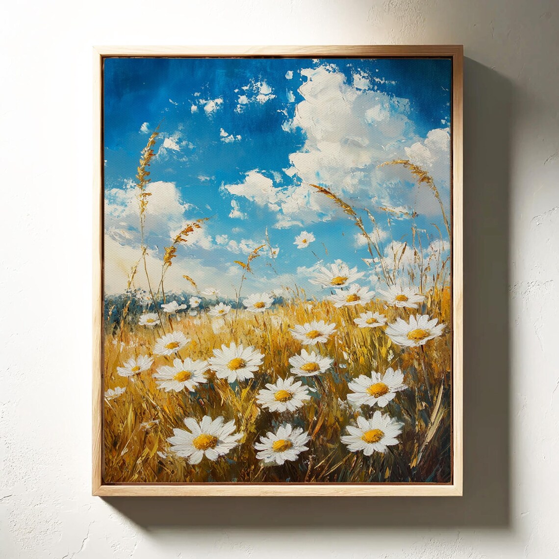 Sunny Field Of Daisies, Cheerful Meadow Landscape - Image 6