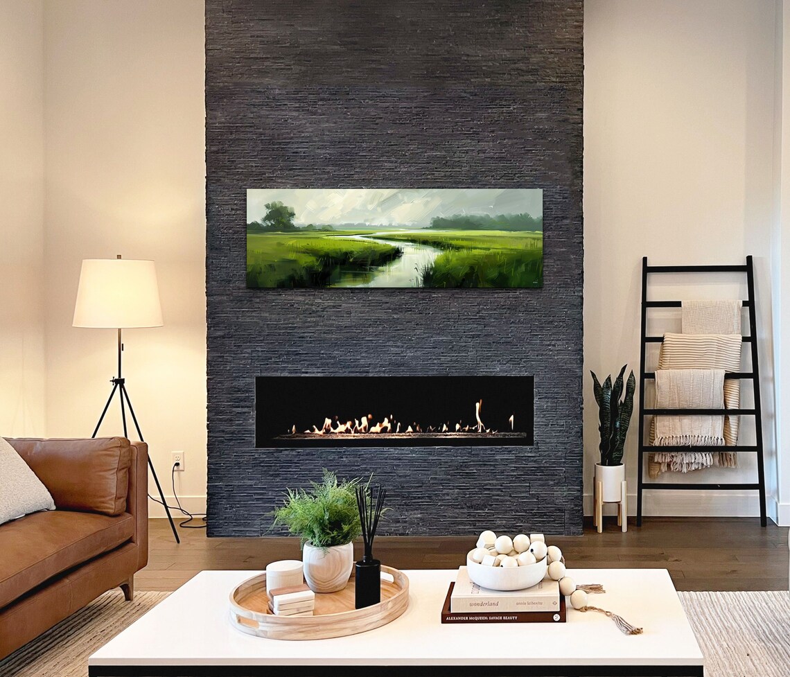 Panoramic River Landscape, Nature Landscape Art Print - Image 7