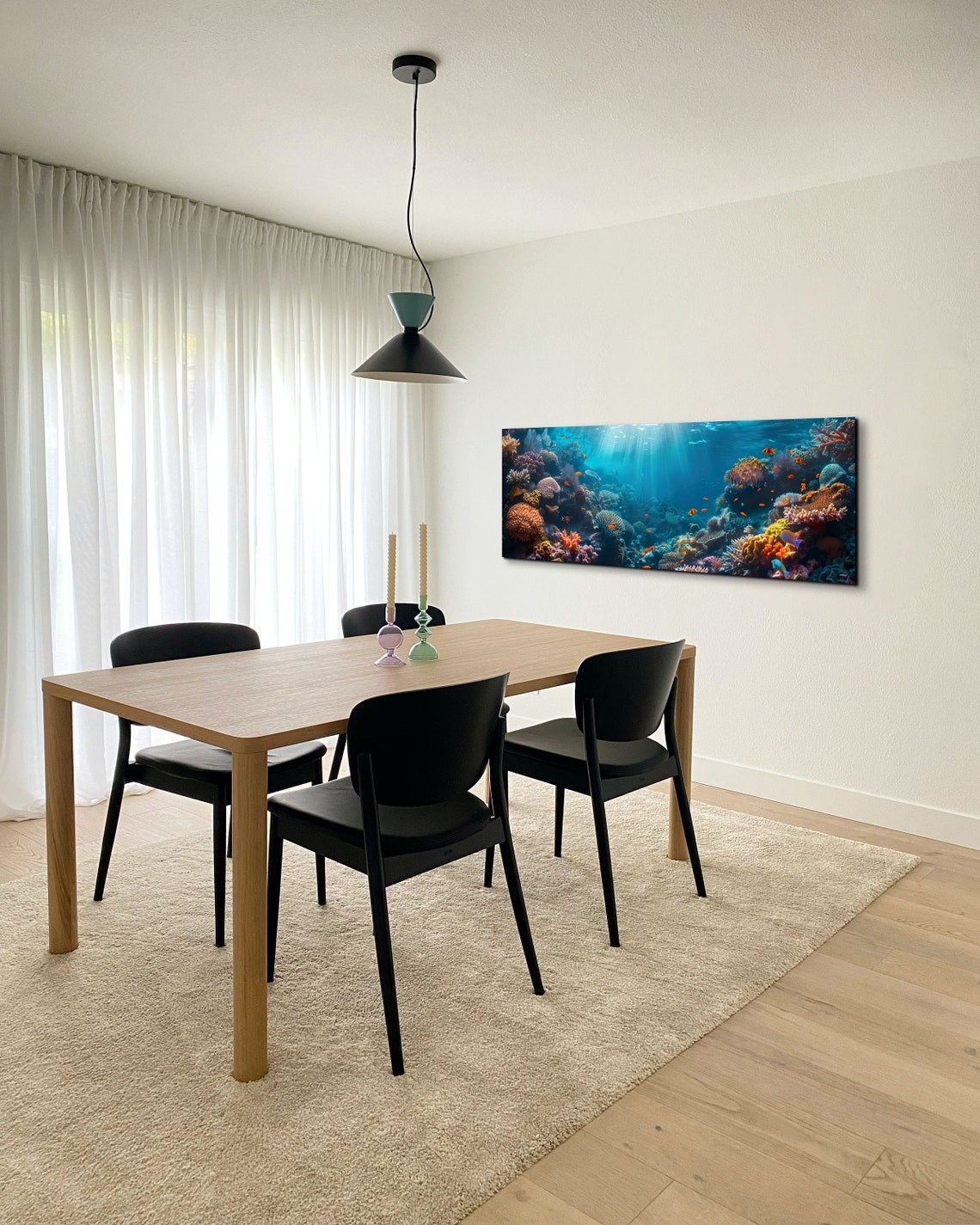Coral Reef Underwater Seascape Panoramic Ocean Tropical Fish Poster - Image 2