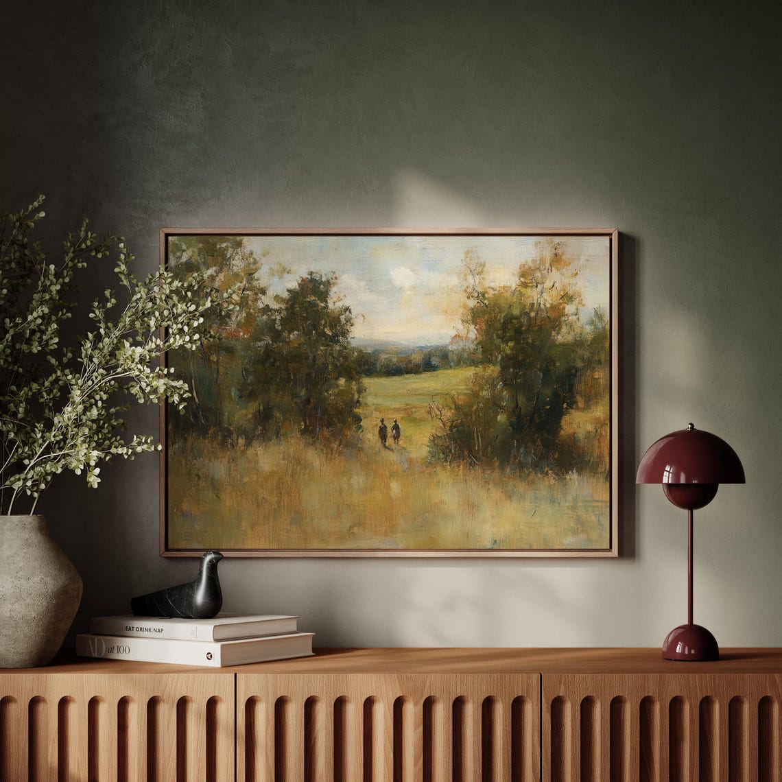 Vintage Countryside Art Rustic Western Landscape Print Cowboy Wall Art Decor Farmhouse Style Painting Country Living Poster - Image 4