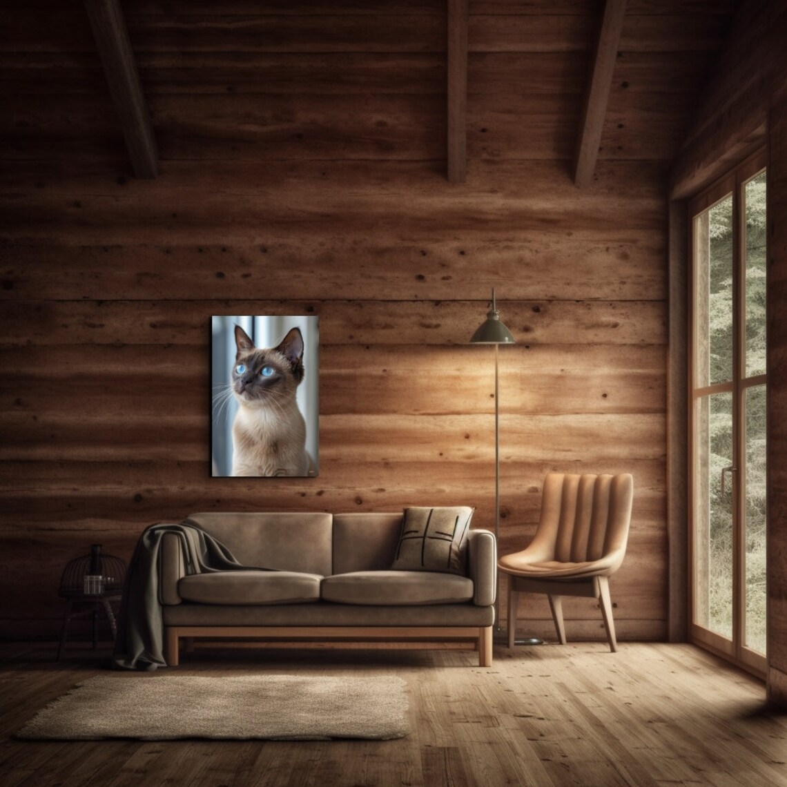 Siamese Cat Blue Eyes Portrait Elegant Feline Photography Poster - Image 7