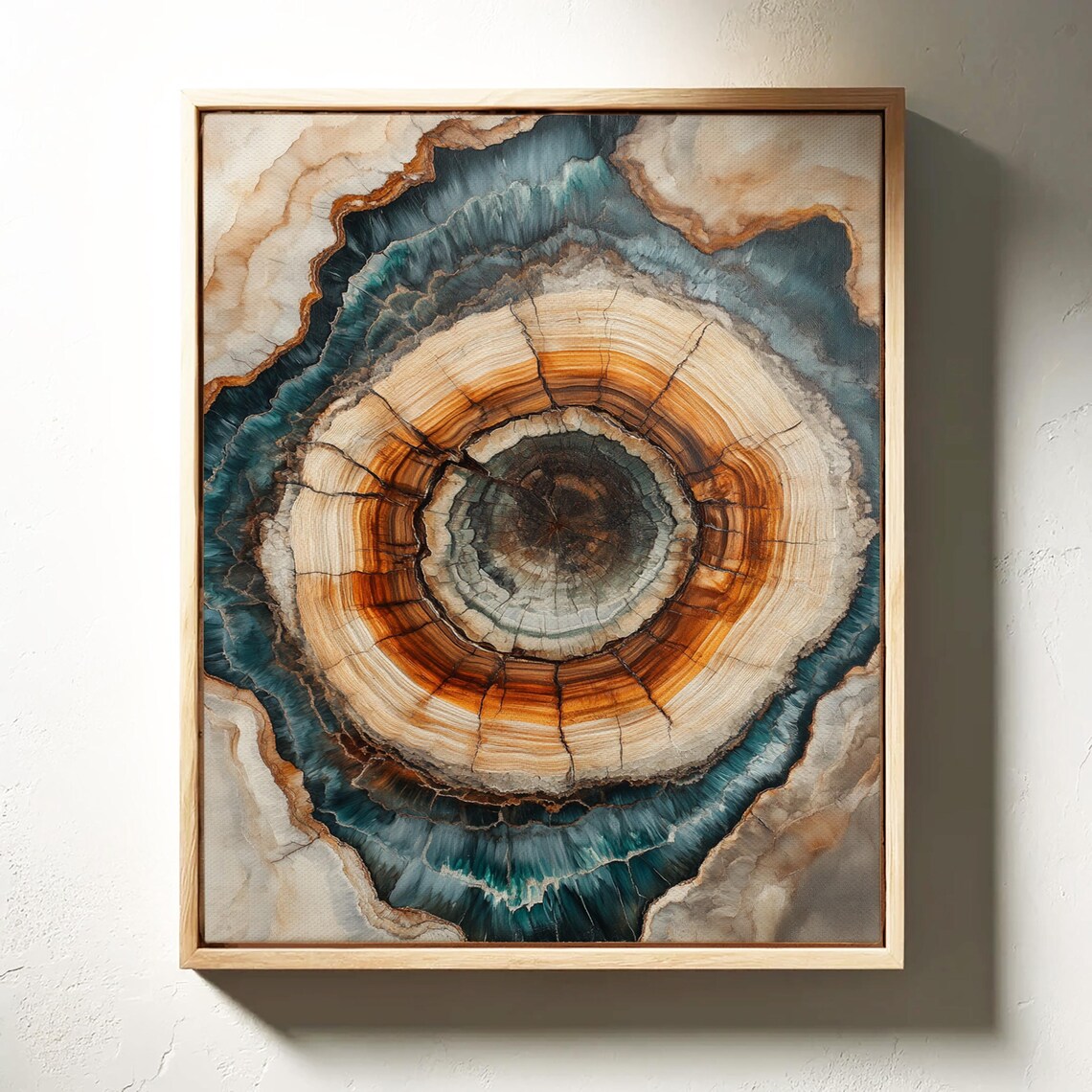 Petrified Wood Abstract Tree Ring Art Print - Image 3