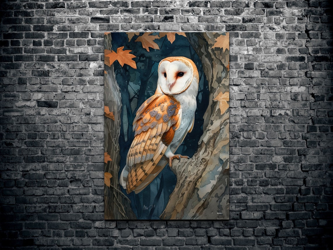 Antique Barn Owl Art Print - Image 2