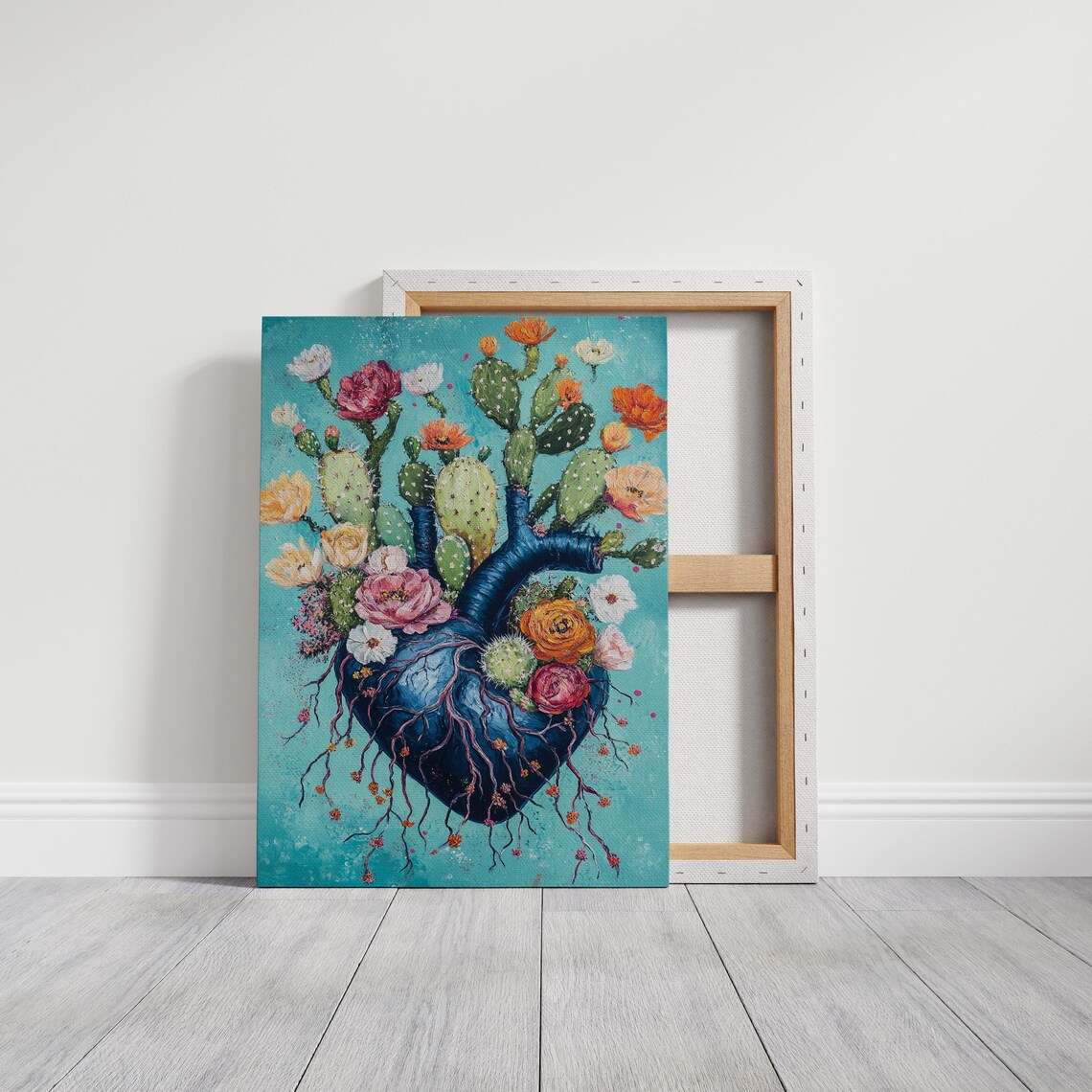 Heart And Cactus Floral Art Print, Botanical Decor - Image 6