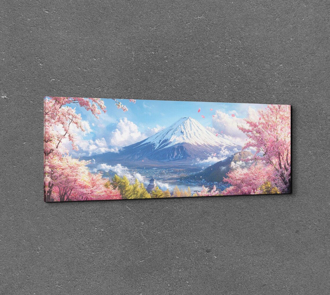 Panoramic Mount Fuji Travel Poster, Japanese Mountain - Image 2