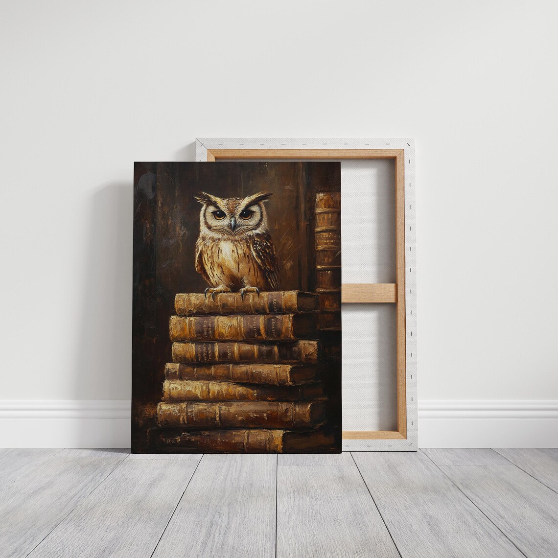 Vintage Owl Library Wise Owl Books Art Print - Image 3