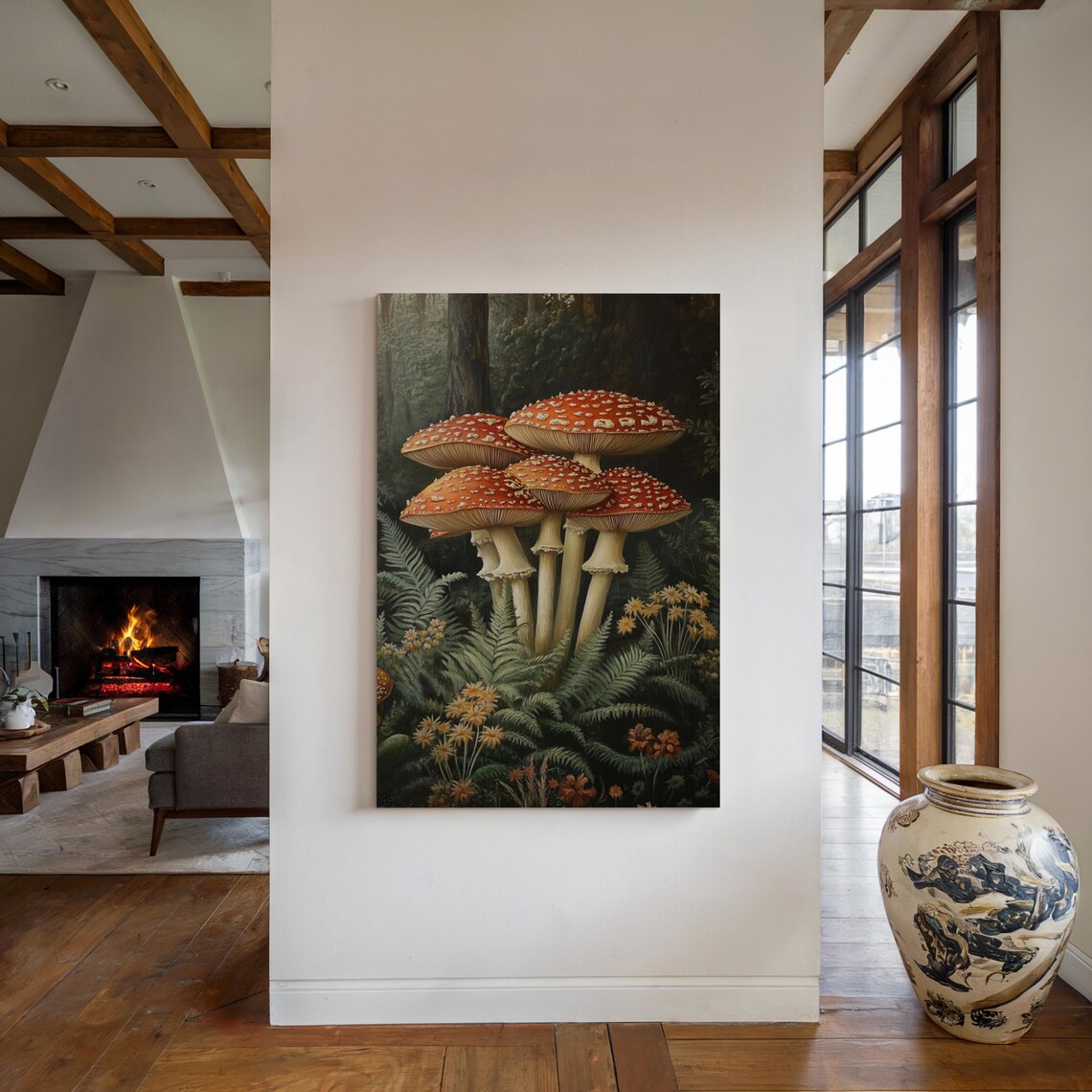 Vintage Fly Agaric Mushroom, Enchanted Woodland Decor - Image 5