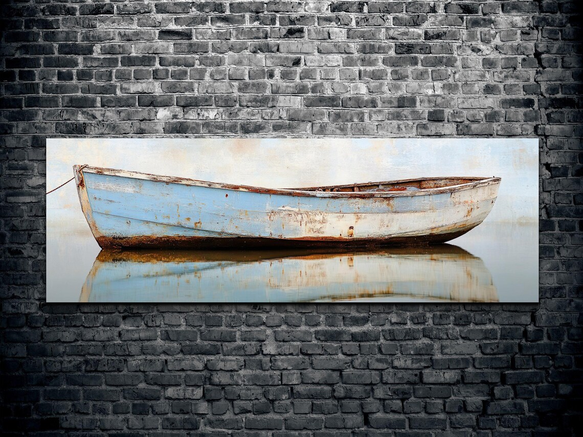 Weathered Wooden Ship, Panoramic Wall Art Print - Image 2