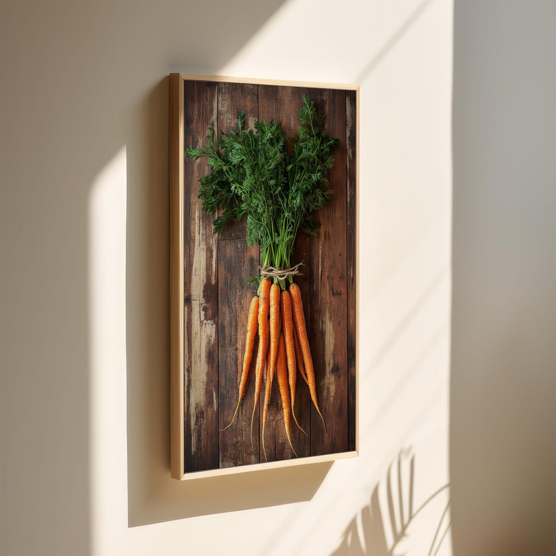 Rustic Carrot Still Life Farmhouse Kitchen Wall Art Vintage Vegetable Print Country Home Decor Organic Farm Fresh Poster - Image 2