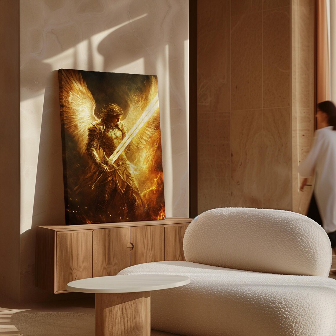 Celestial Warrior Angel Art Print, Fantasy Decor - Image 6