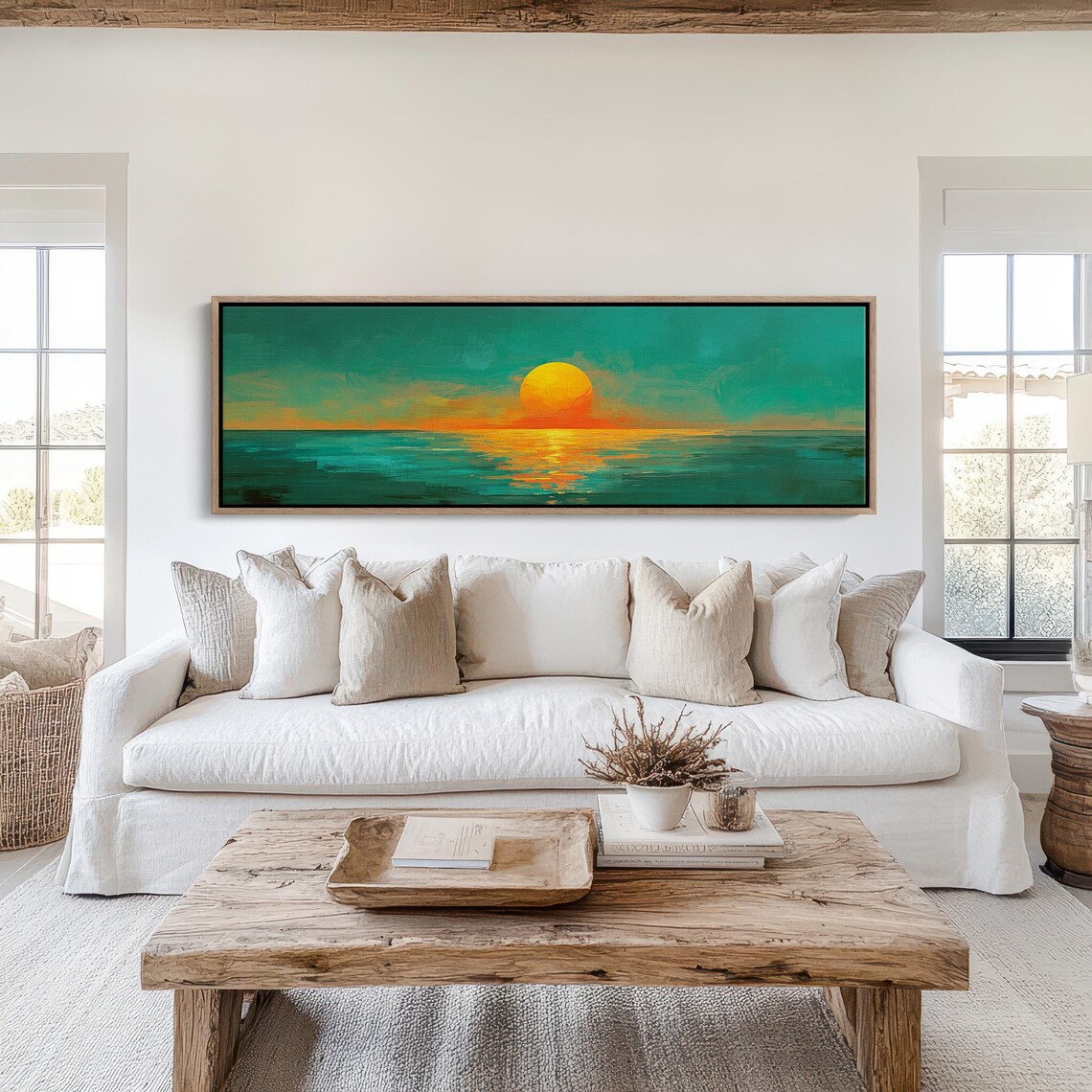 Modern Ocean Landscape, Coastal Wall Art Print - Image 6