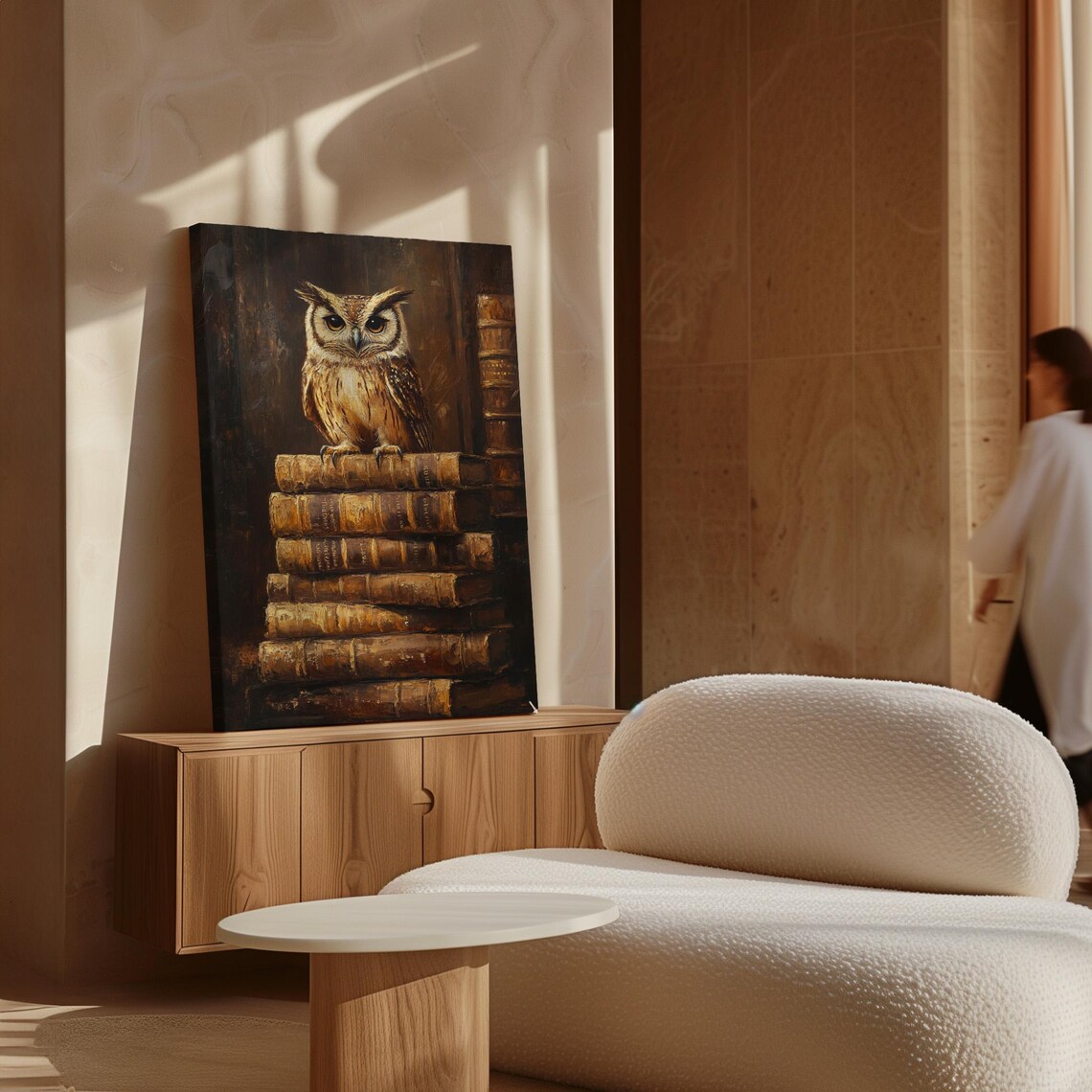 Vintage Owl Library Wise Owl Books Art Print - Image 7