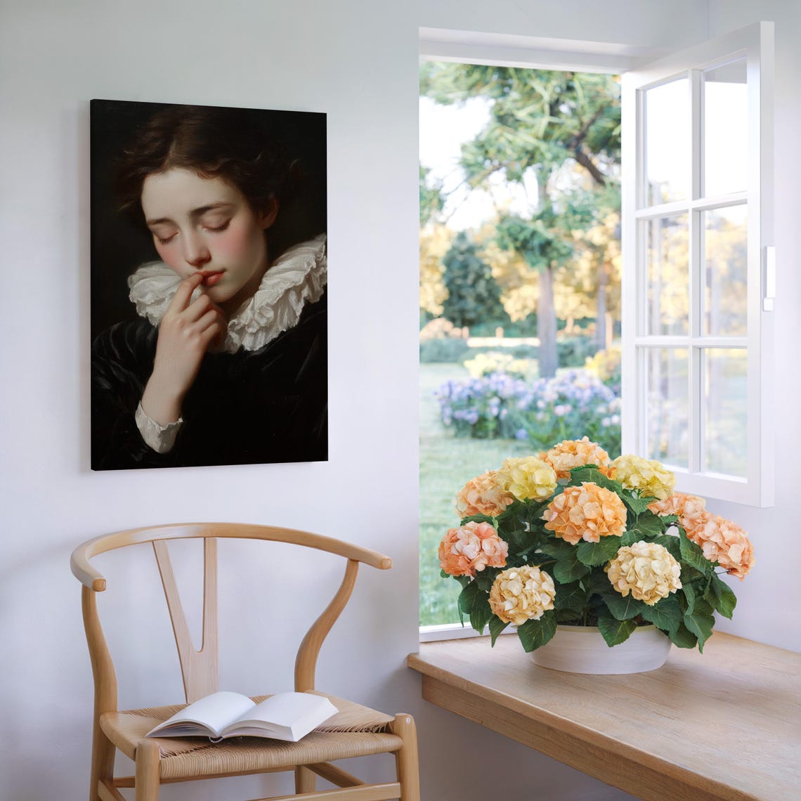 Renaissance Woman Portrait Ruffled Collar Timeless Beauty Poster - Image 5