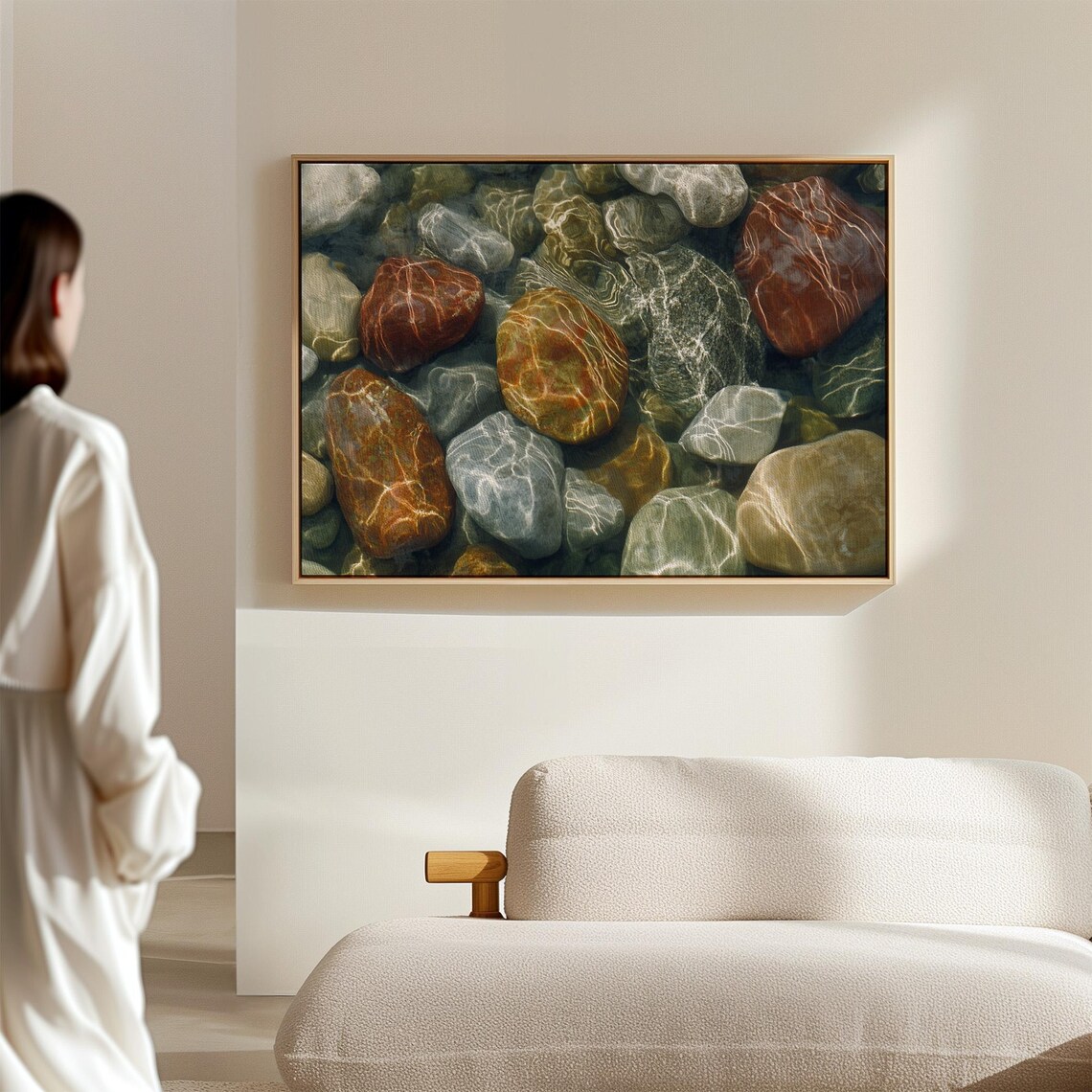 Tranquil Riverbed Stones, Nature Inspired Art Print - Image 6