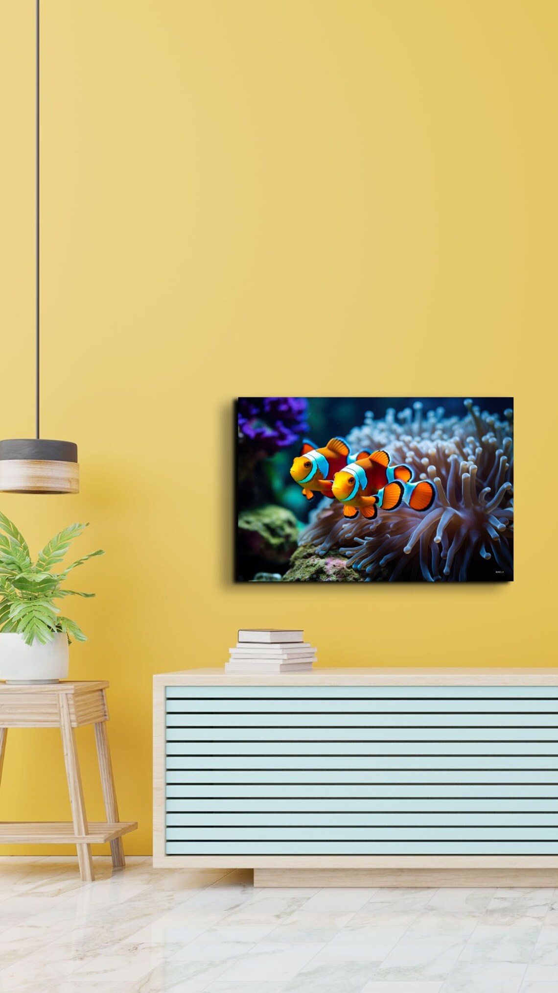 Anemone Fishes In Coral Reef Wall Art - Image 7