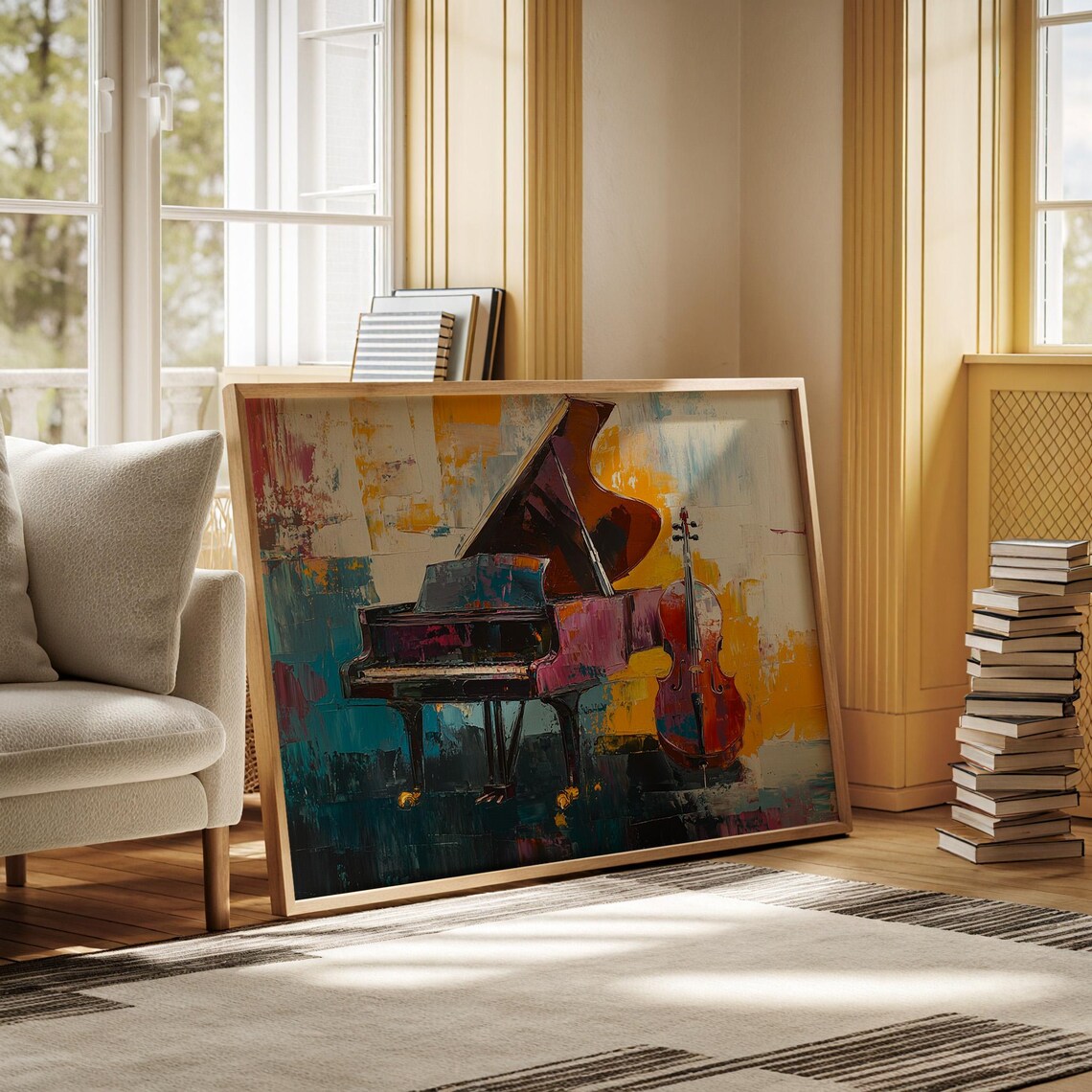 Abstract Piano And Cello Art Print, Expressionist - Image 6