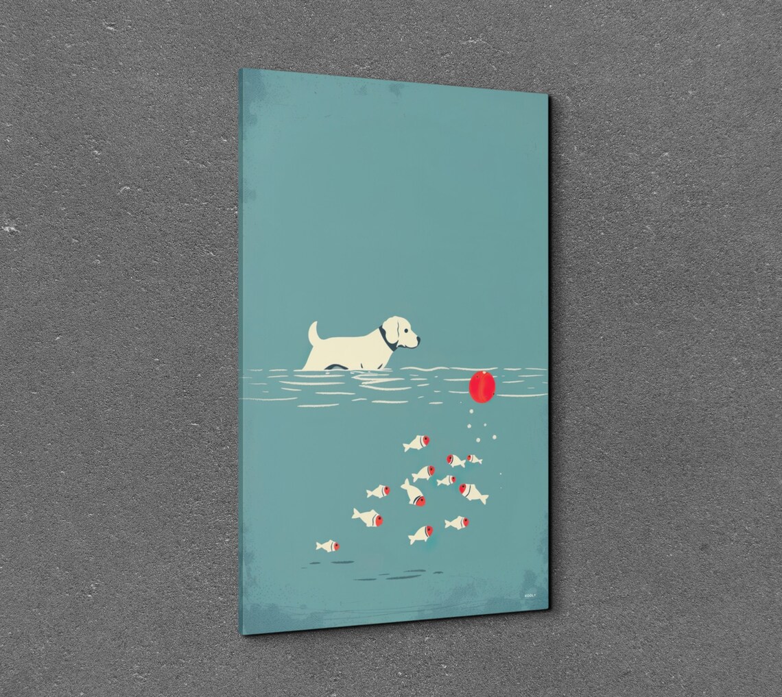 Golden Retriever Minimalist Dog Art Print - Image 3