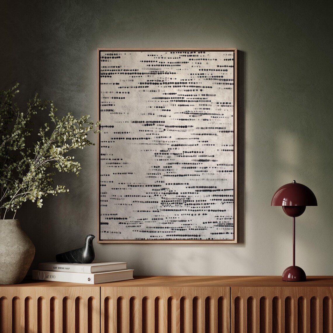 Minimalist Black Dot Abstract Pattern Art Print