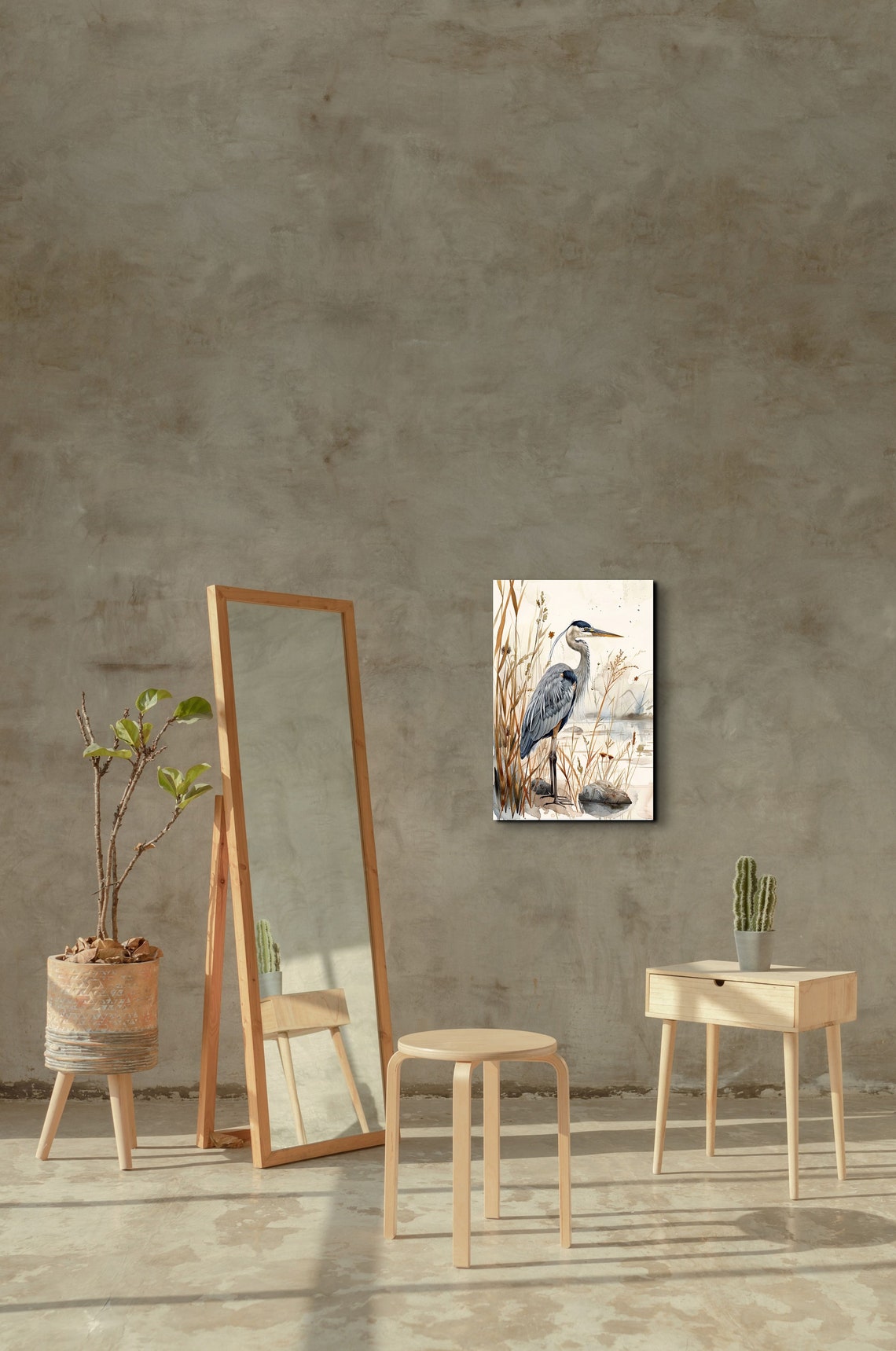 Watercolor Blue Heron, Nature Art - Image 6