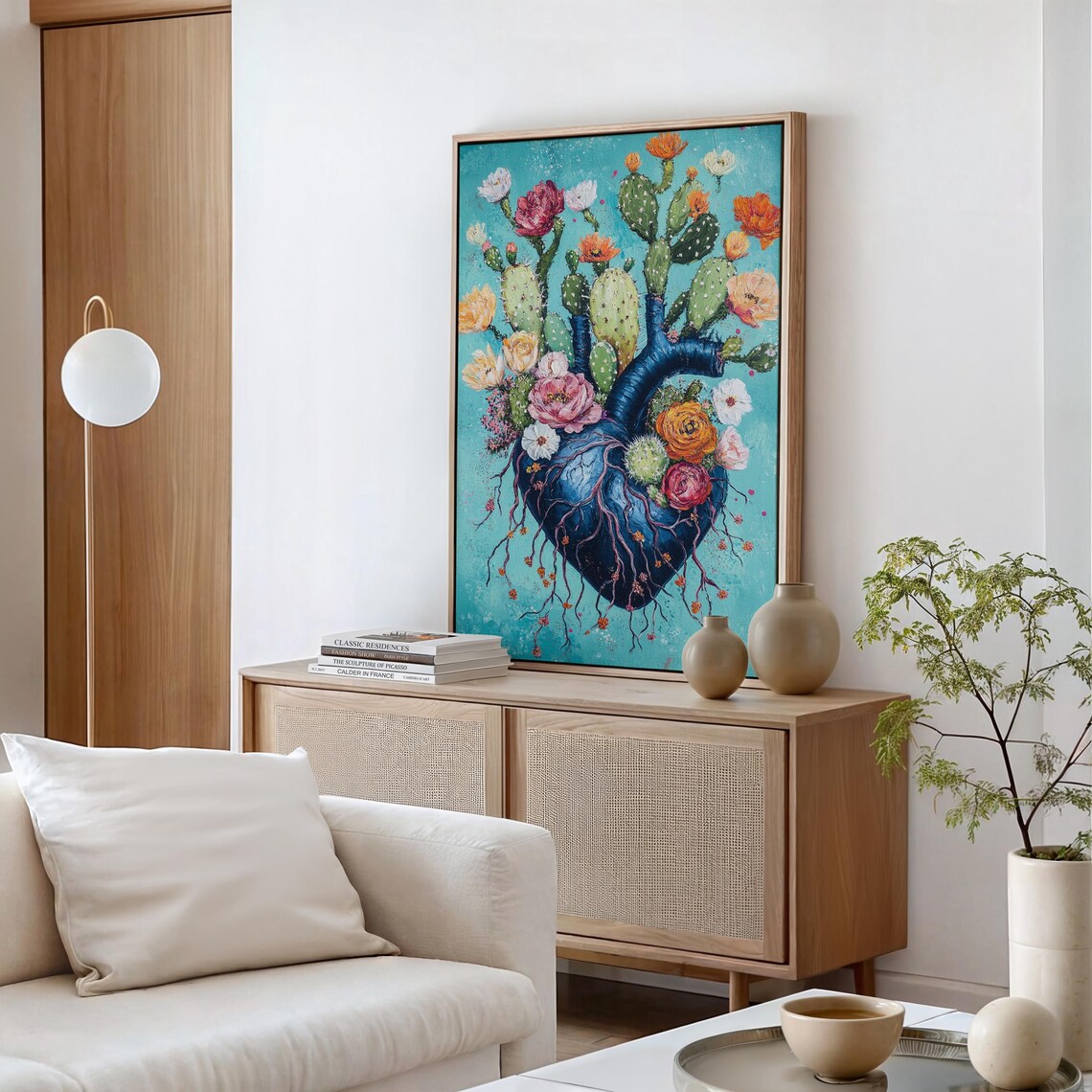 Heart And Cactus Floral Art Print, Botanical Decor - Image 5