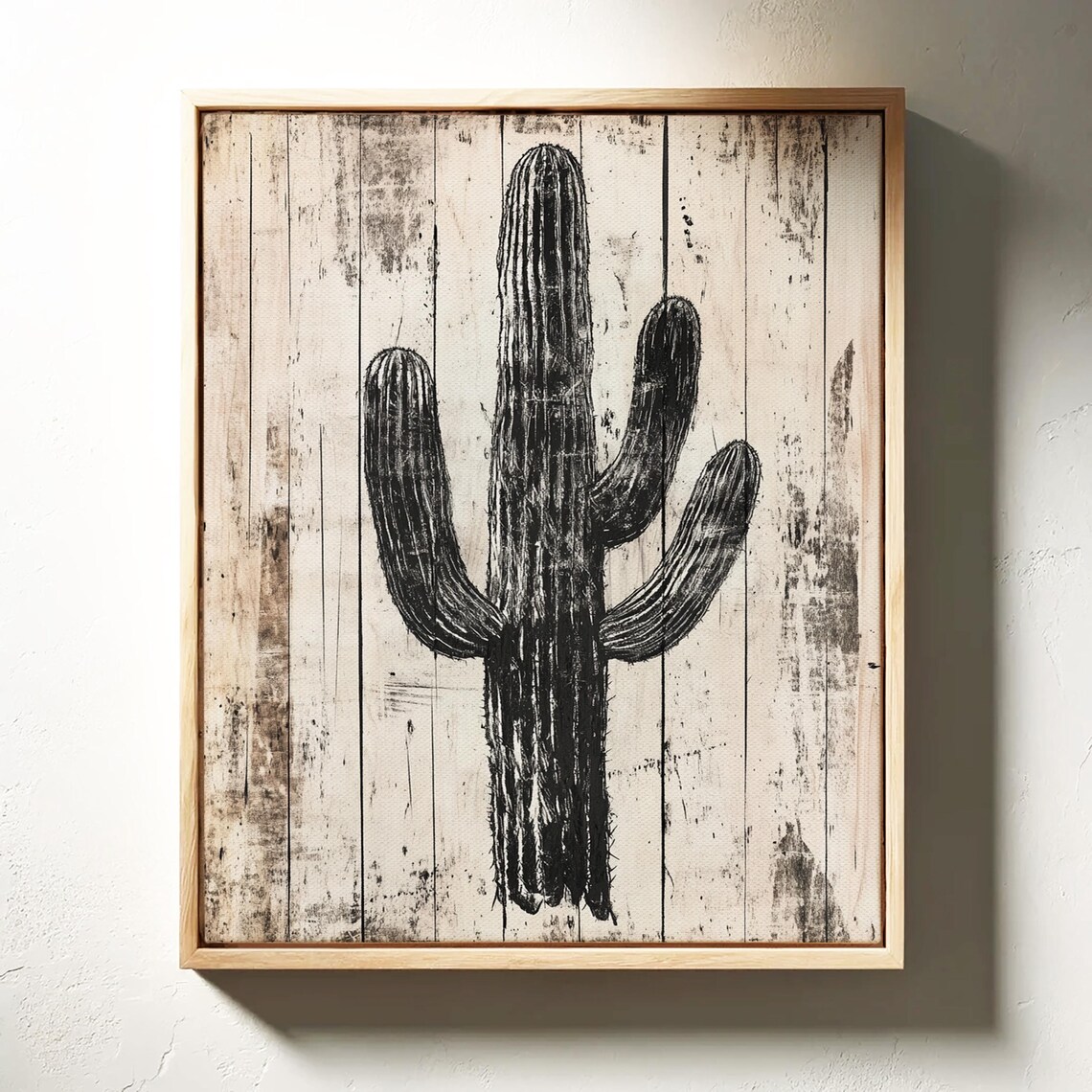Rustic Cactus Art Print, Southwestern Boho Decor - Image 3