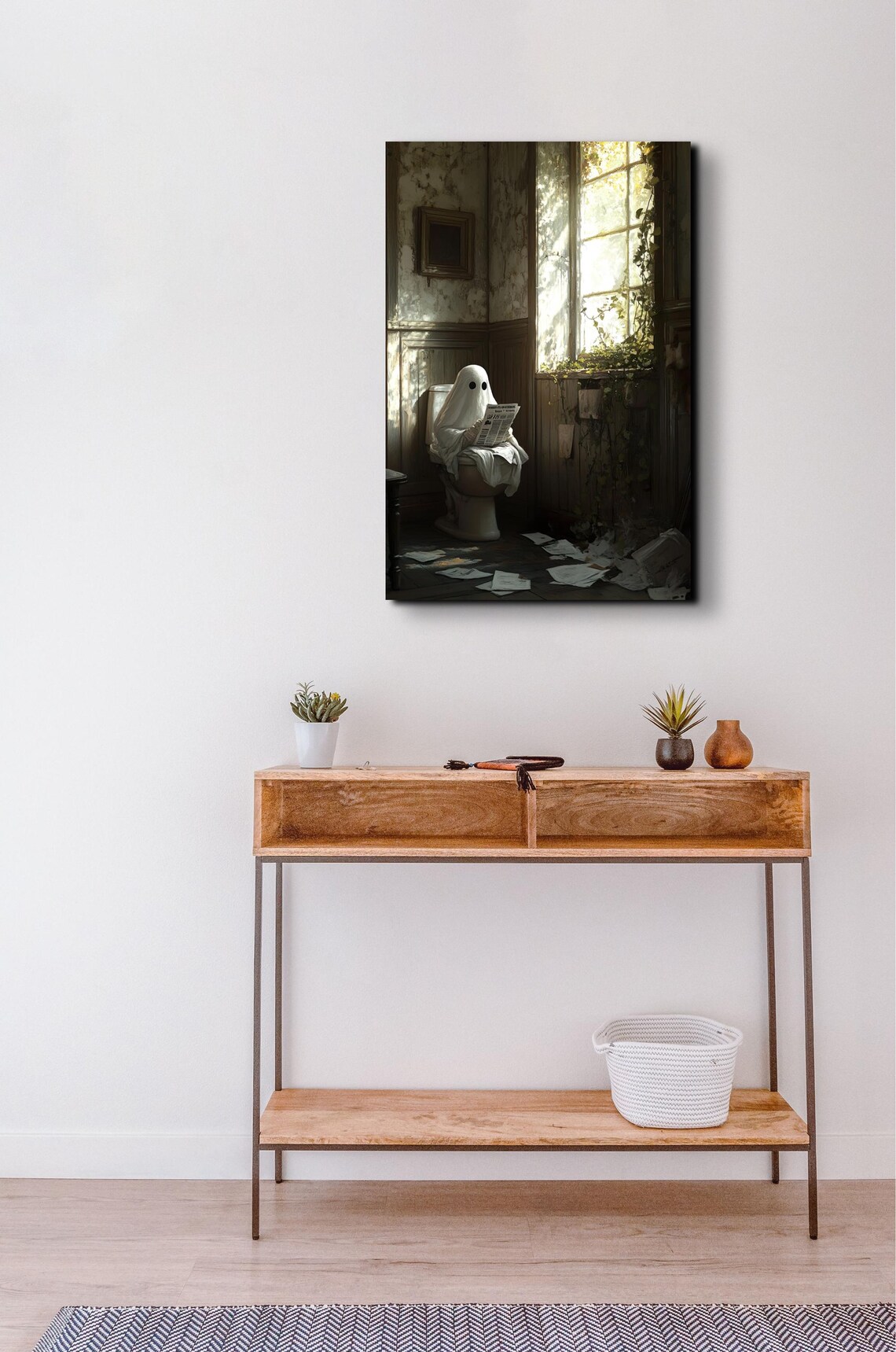 Victorian Bathroom Ghost, Halloween Art Print - Image 3