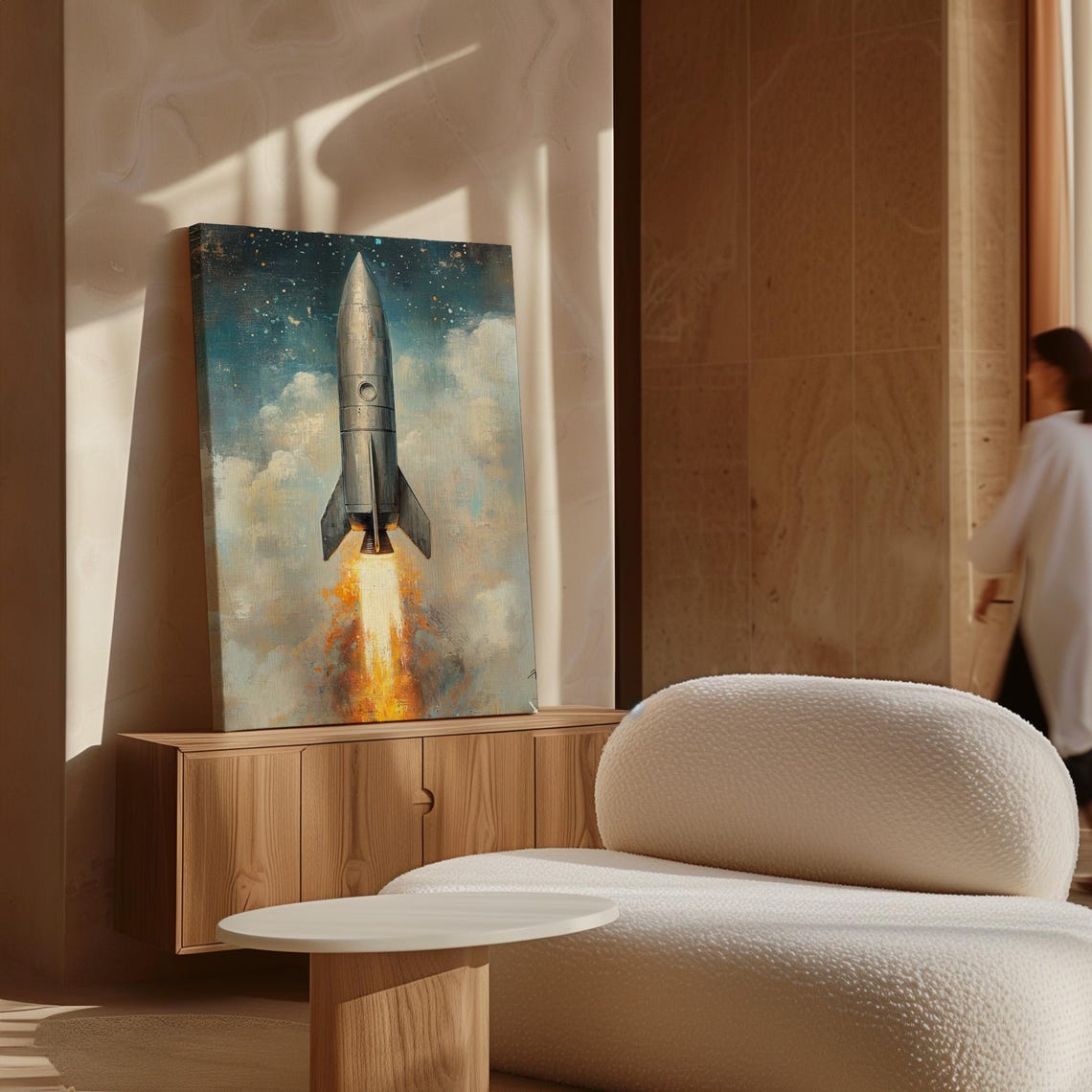 Vintage Retro Rocket Launch Mid Century Space Exploration Poster - Image 6