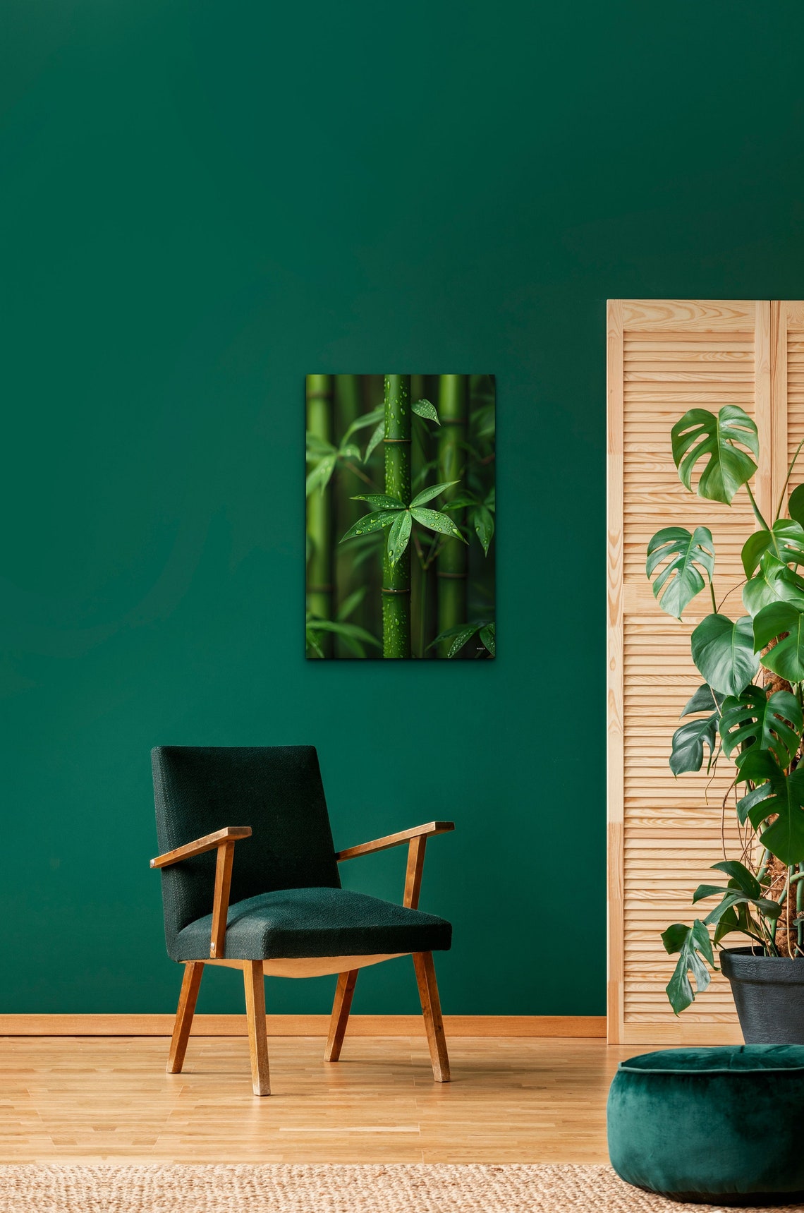 Green Bamboo Trees Wall Art Print Office Decor Bamboo Art Bamboo Print Giclee Home Art Decor Wall Decor Interior Design - Image 5