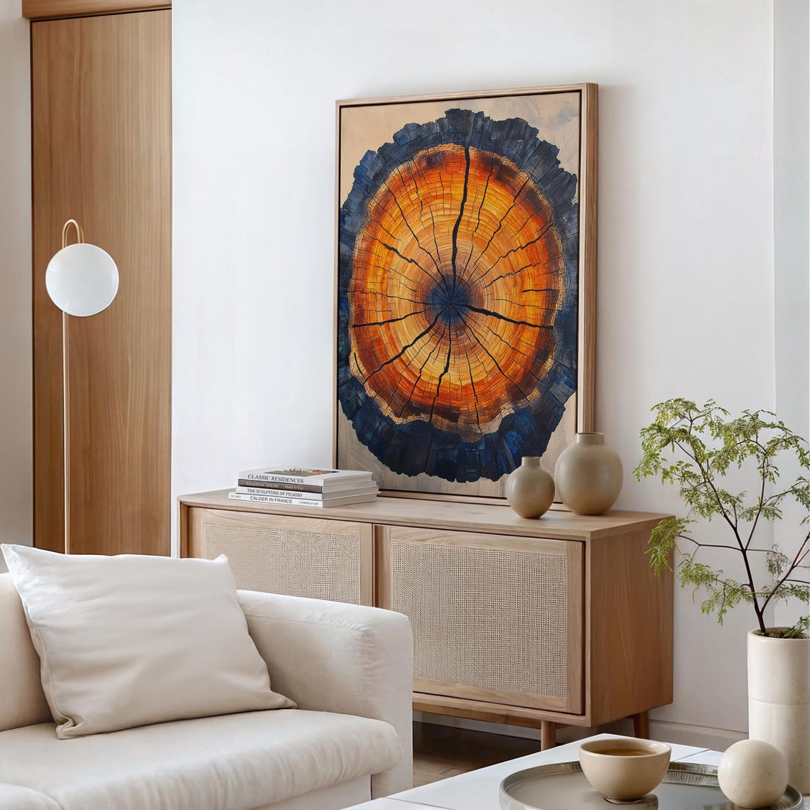 Amber Tree Ring Wood Grain Abstract Botanical Gallery Wall Poster - Image 5