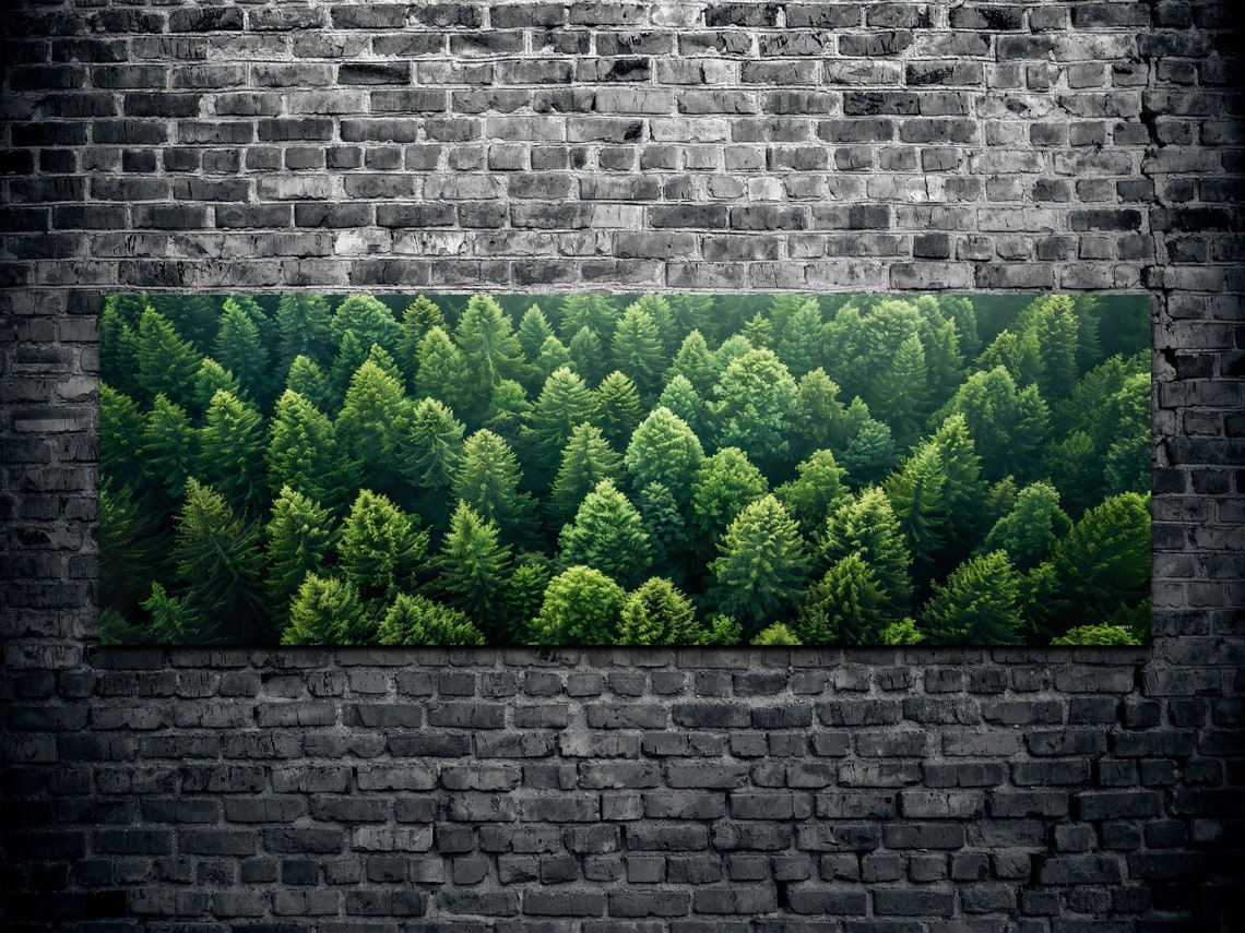 Aerial Forest Canopy Top Down Green Treetops Panoramic Poster - Image 2