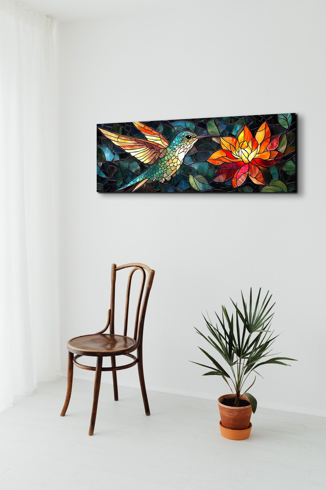 Stained Glass Hummingbird Art Print - Image 7