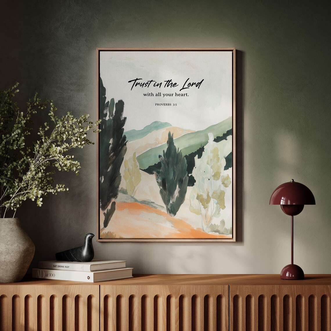 Proverbs 35 Faithful Trust In The Lord, Scripture Art Print - Image 4