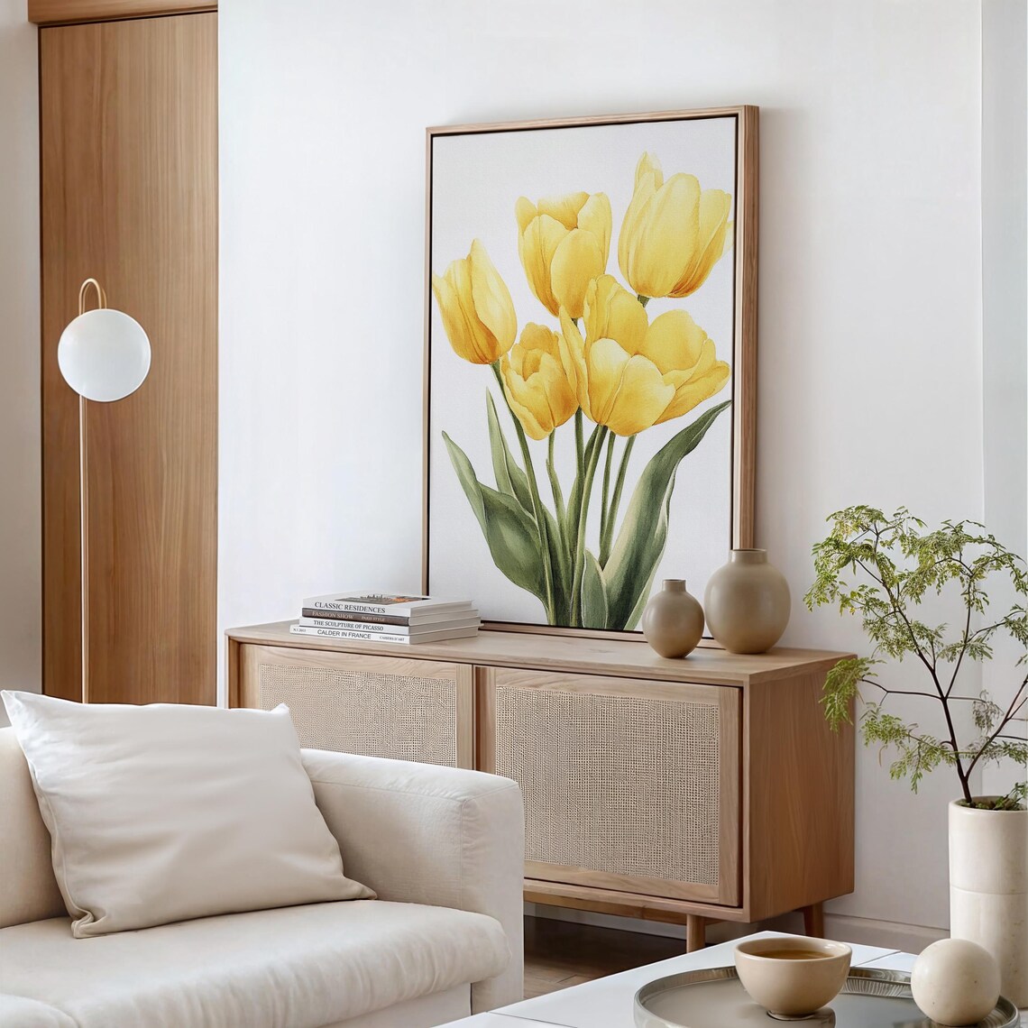 Minimalist Yellow Tulips Art Print, Spring Decor - Image 3