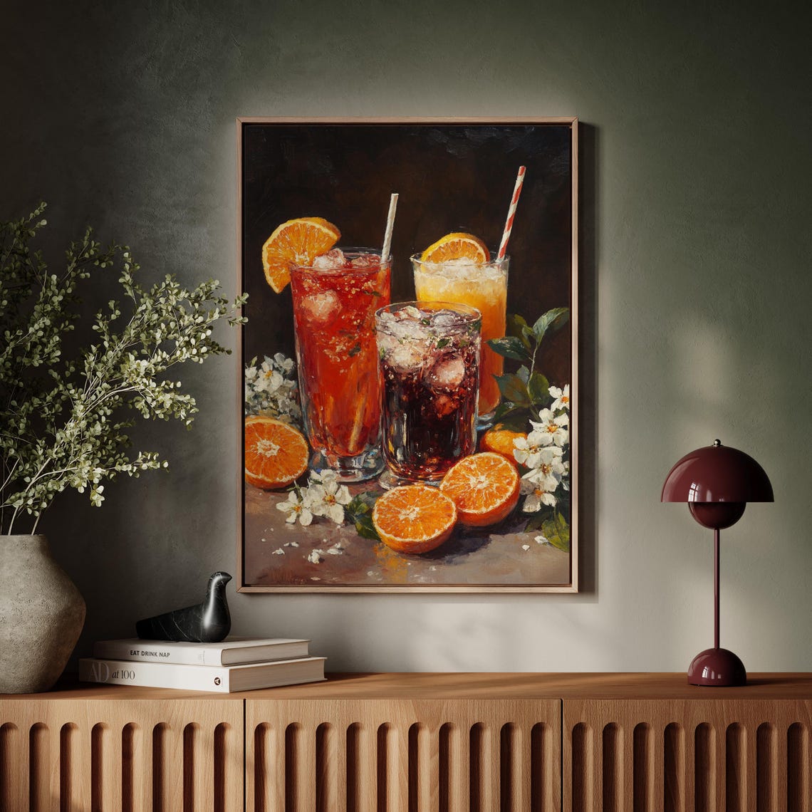 Refreshing Iced Citrus Cocktails With Orange Slices Still Life Poster - Image 7