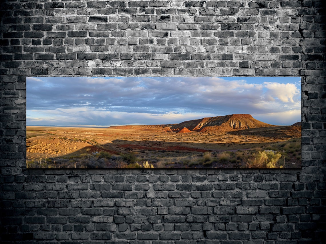 Red Rock Desert Mesa Panoramic Sunset Light Landscape Poster - Image 2