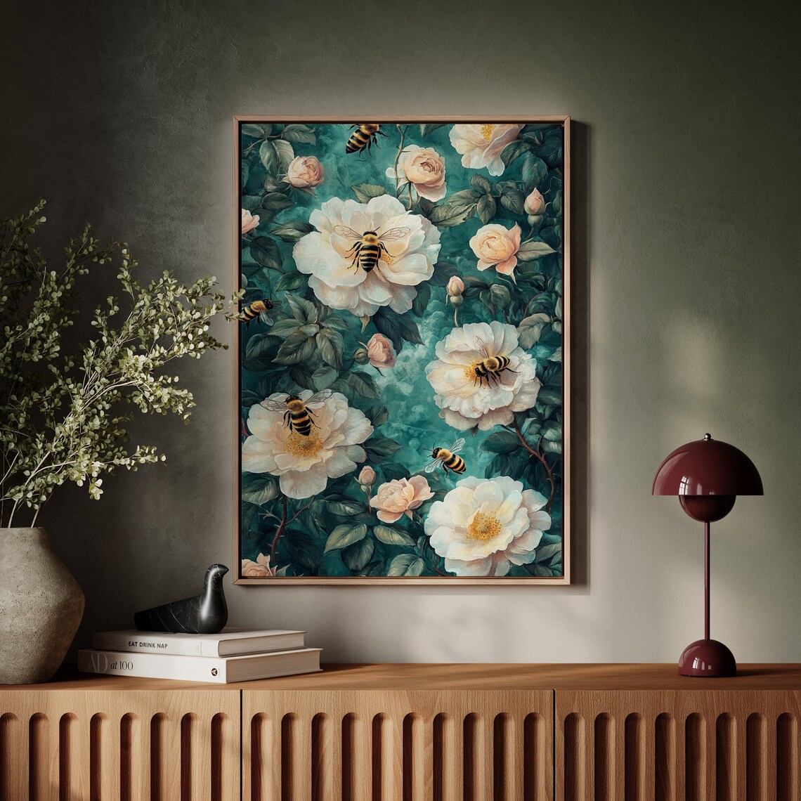 Elegant Bees and Roses Nature Inspired Wall Decor - Image 7