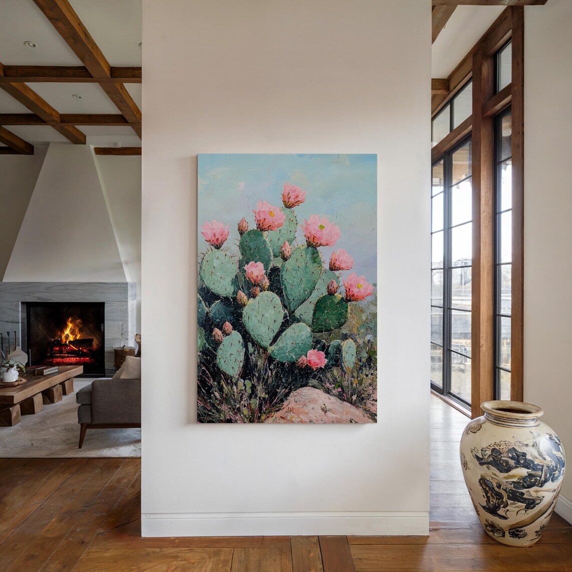 Cactus Bloom Art Print, Southwest Nature Decor - Image 4