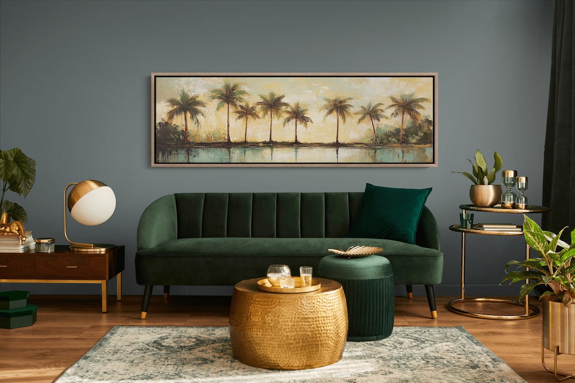 Palm Tree Tropical Sunset, Boho Beach Landscape Print - Image 4