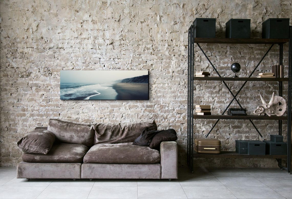 Moody Beach Panoramic Art Print - Image 3