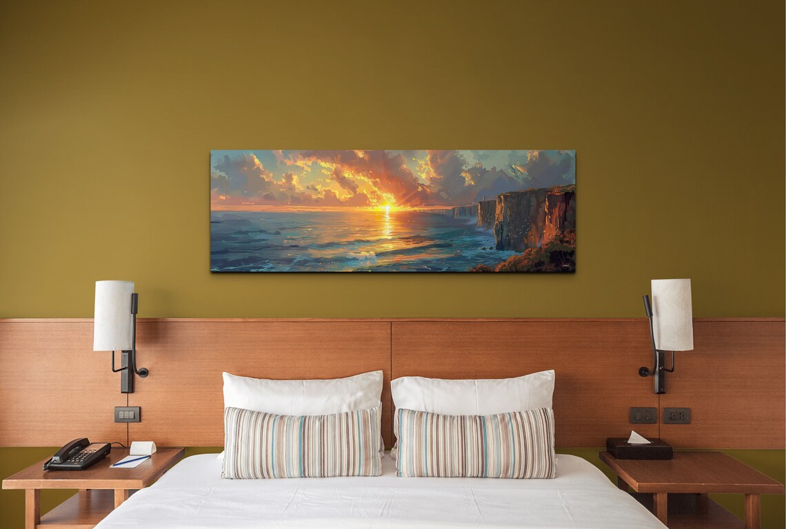 Cliffs Of Moher At Sunset, Ireland Landscape Painting - Image 4