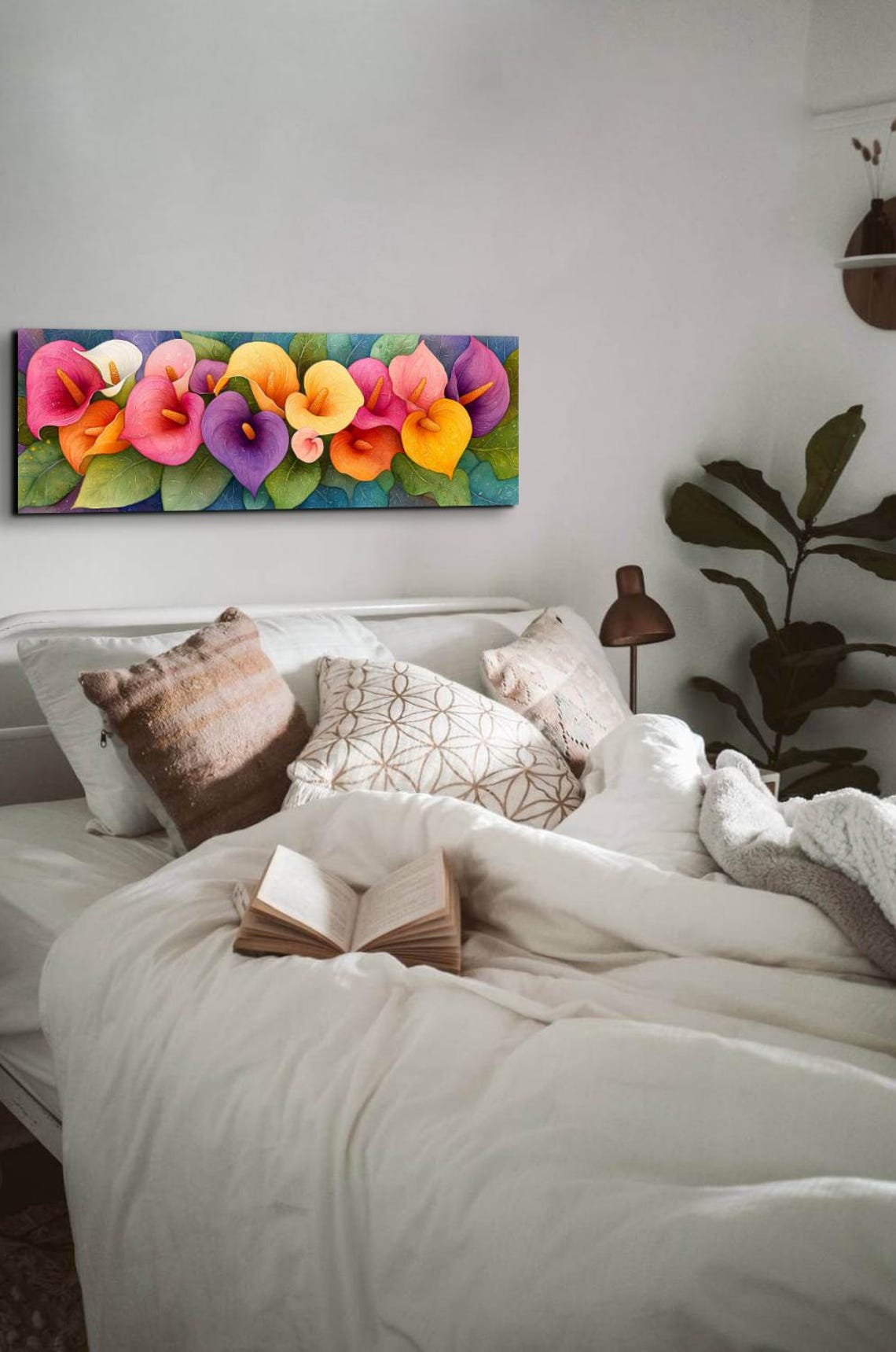 Vibrant Tropical Blooms Heart Shaped Petals Floral Art Poster - Image 7