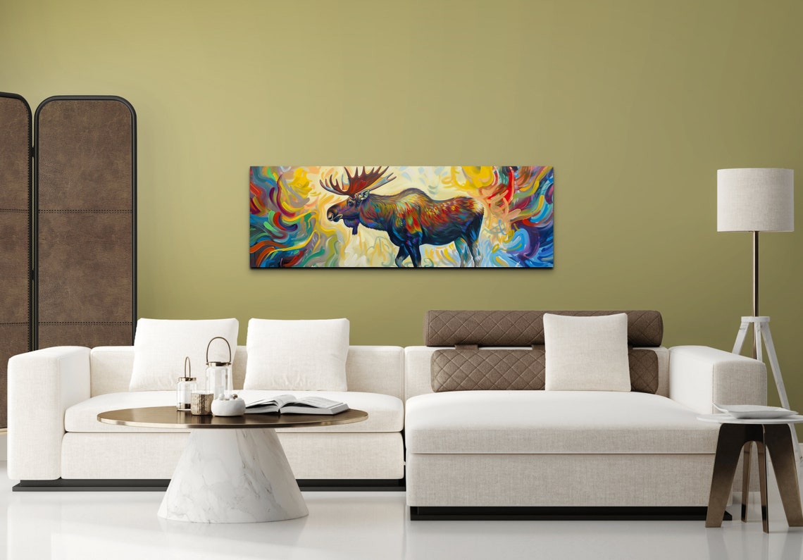 Abstract Moose Panoramic Wall Art Print - Image 5
