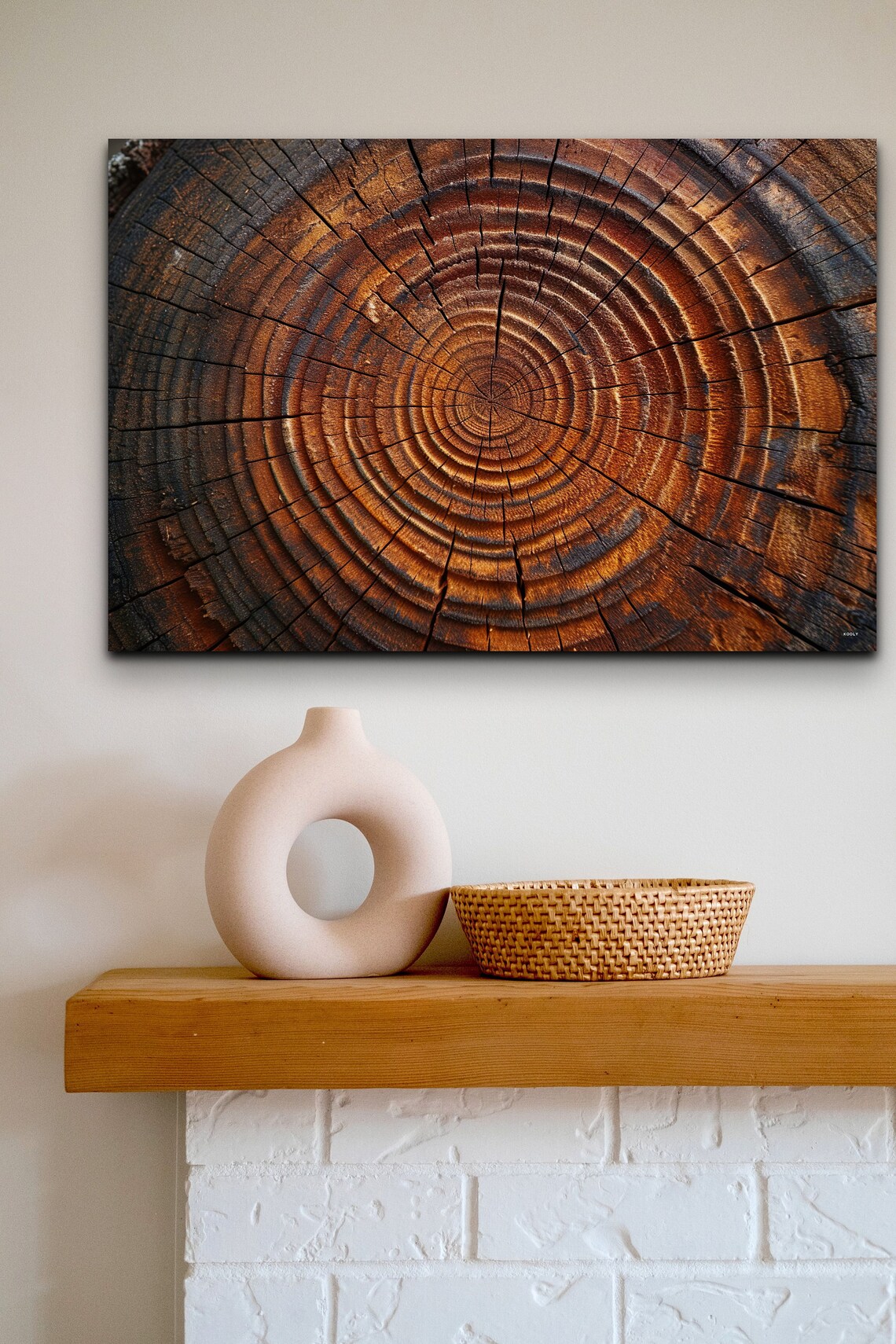 Tree Ring Art Print, Tree of Life Landscape - Image 4
